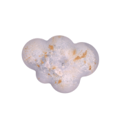 Wolkje lichtblauw met oranje kaars